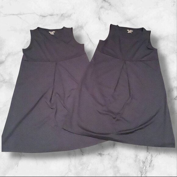 Girls Ponte Knit Jumper Navy Sleeveless Uniform 2pcs Size L 10/12 by The Childre - Picture 1 of 14
